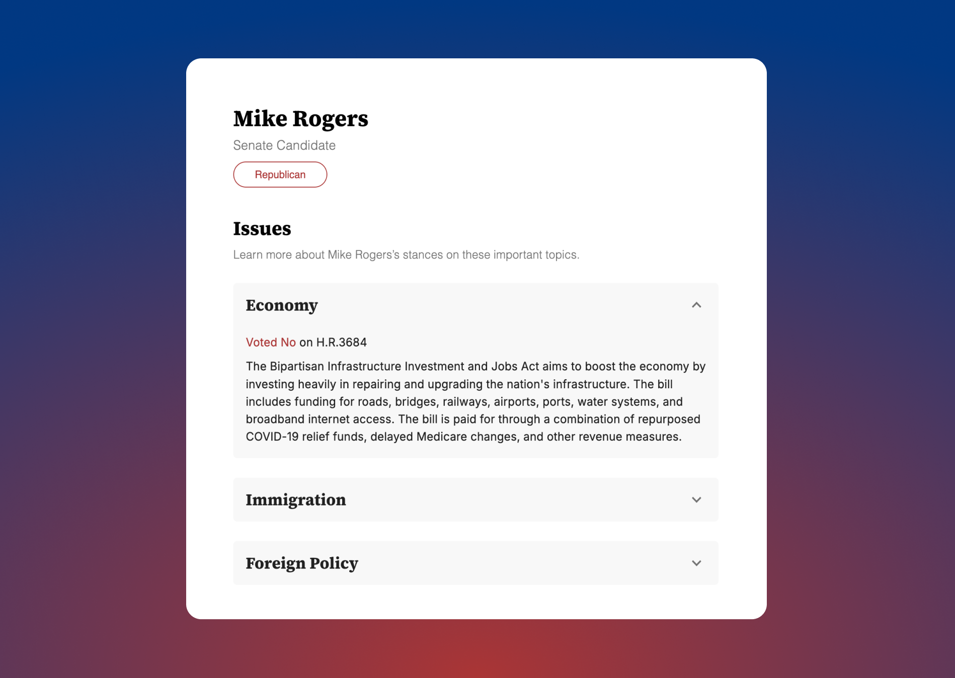 BallotWise Bill Summary